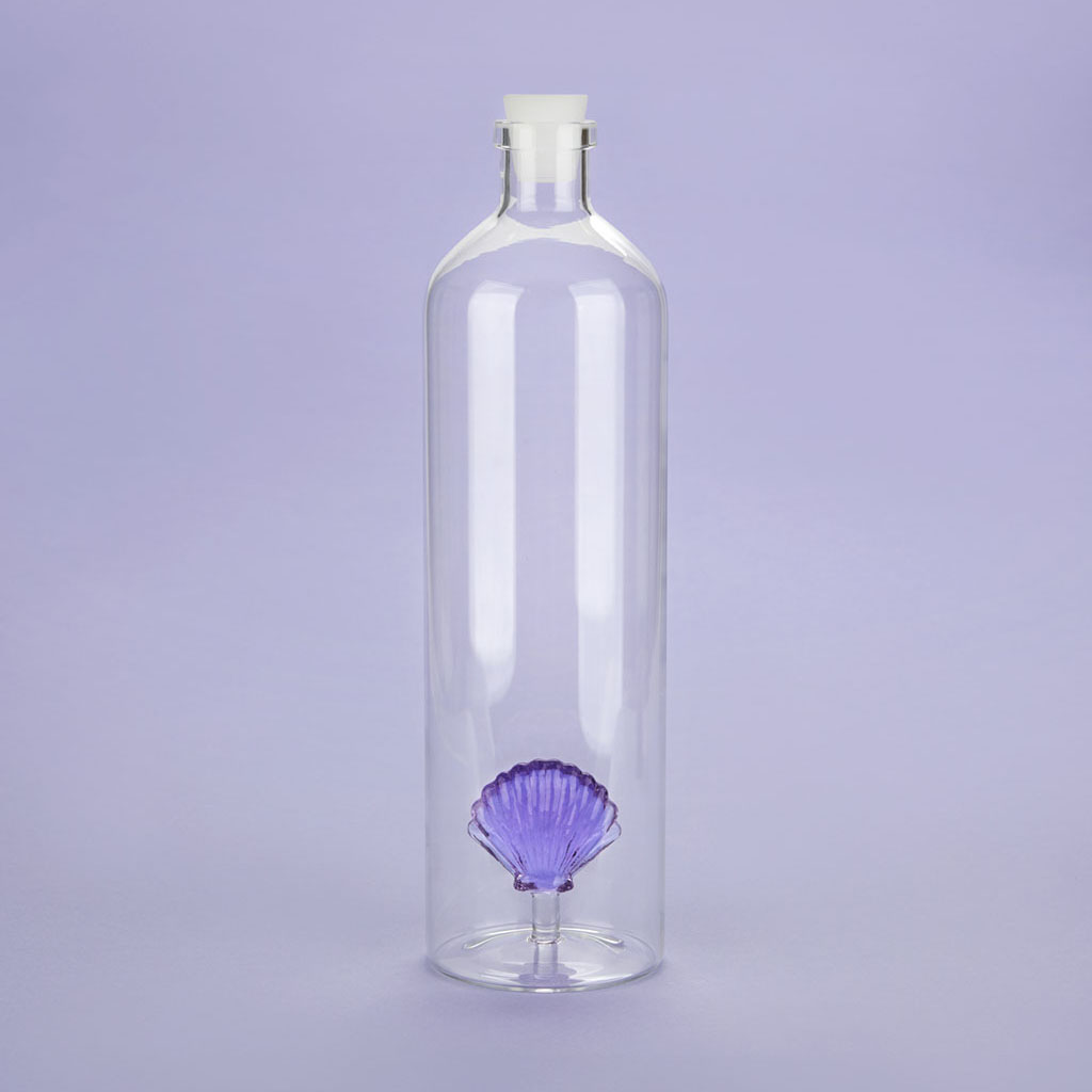 Glasflasche ATLANTIS SHELL 1.2 l lila Borosilicate