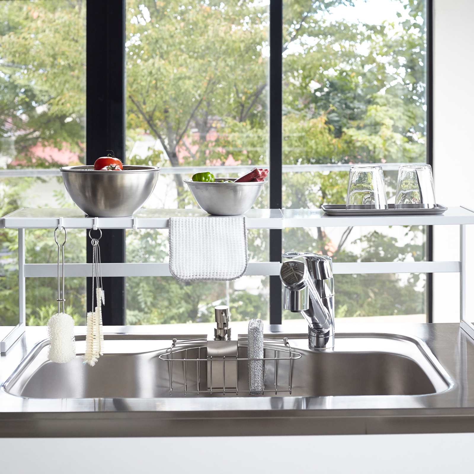 Support de cuisine extensible TOWER blanc