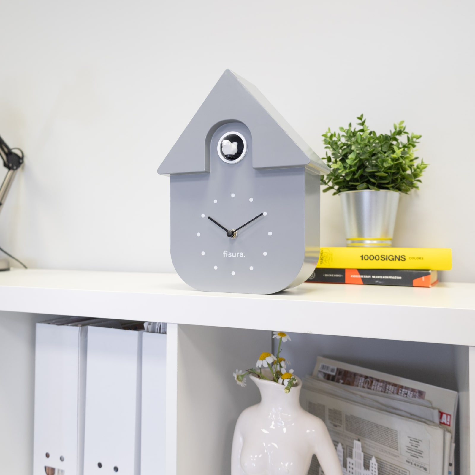 CUCKOO CLOCK grey & black 