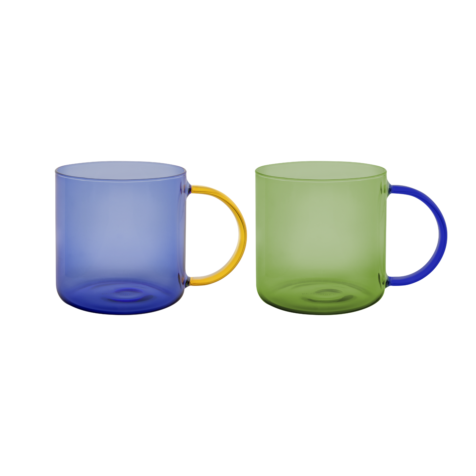 Glasbecher Fred green-blue, 2er-Set 