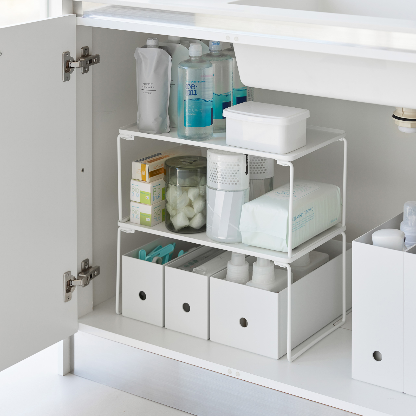 Stapelbares Klappregal M TOWER weiss