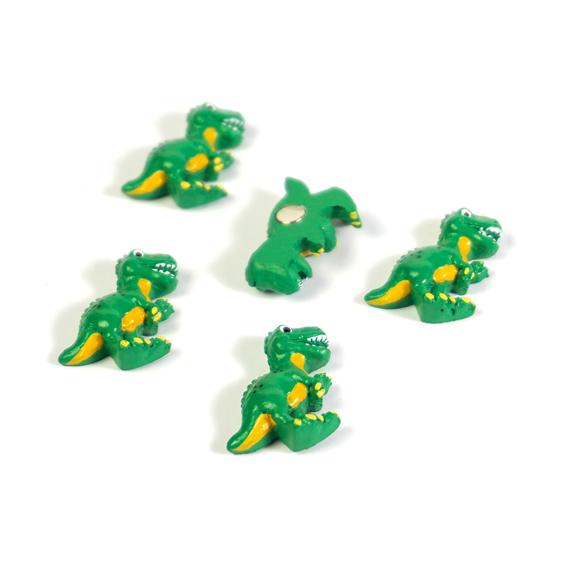 Magnets DINO set of 5 green 