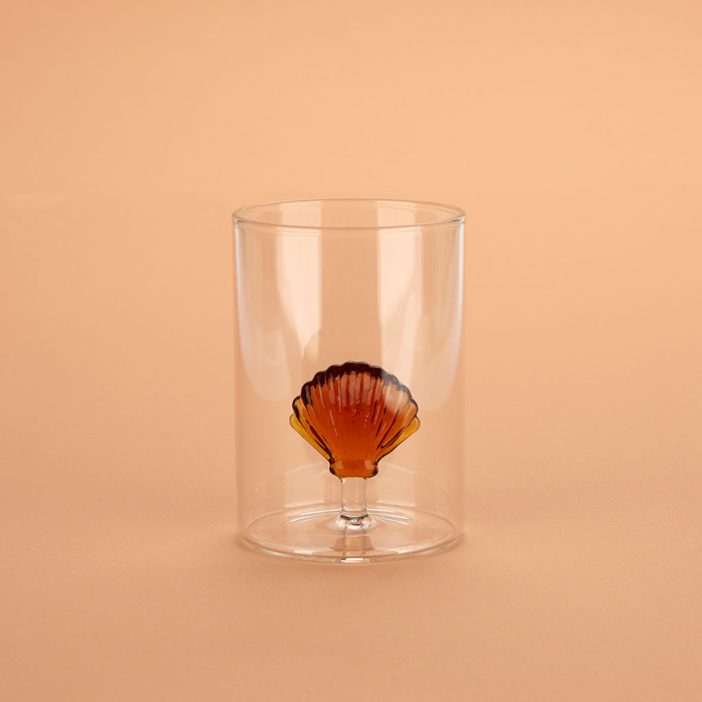 Verre ATLANTIS SHELL amber borosilicate