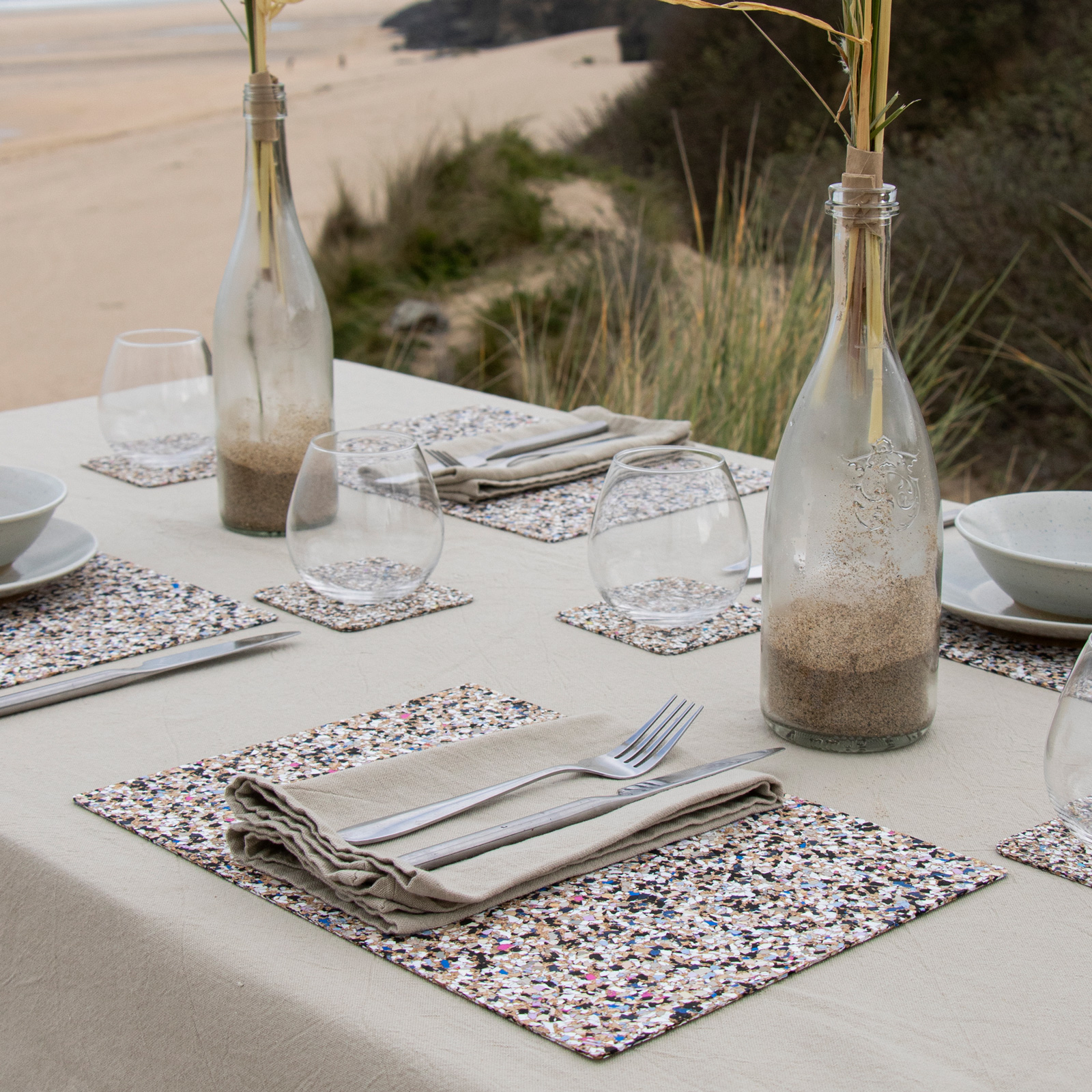 Set de table BEACH CLEAN CORK RECTANGLE set de 4, 40x30cm