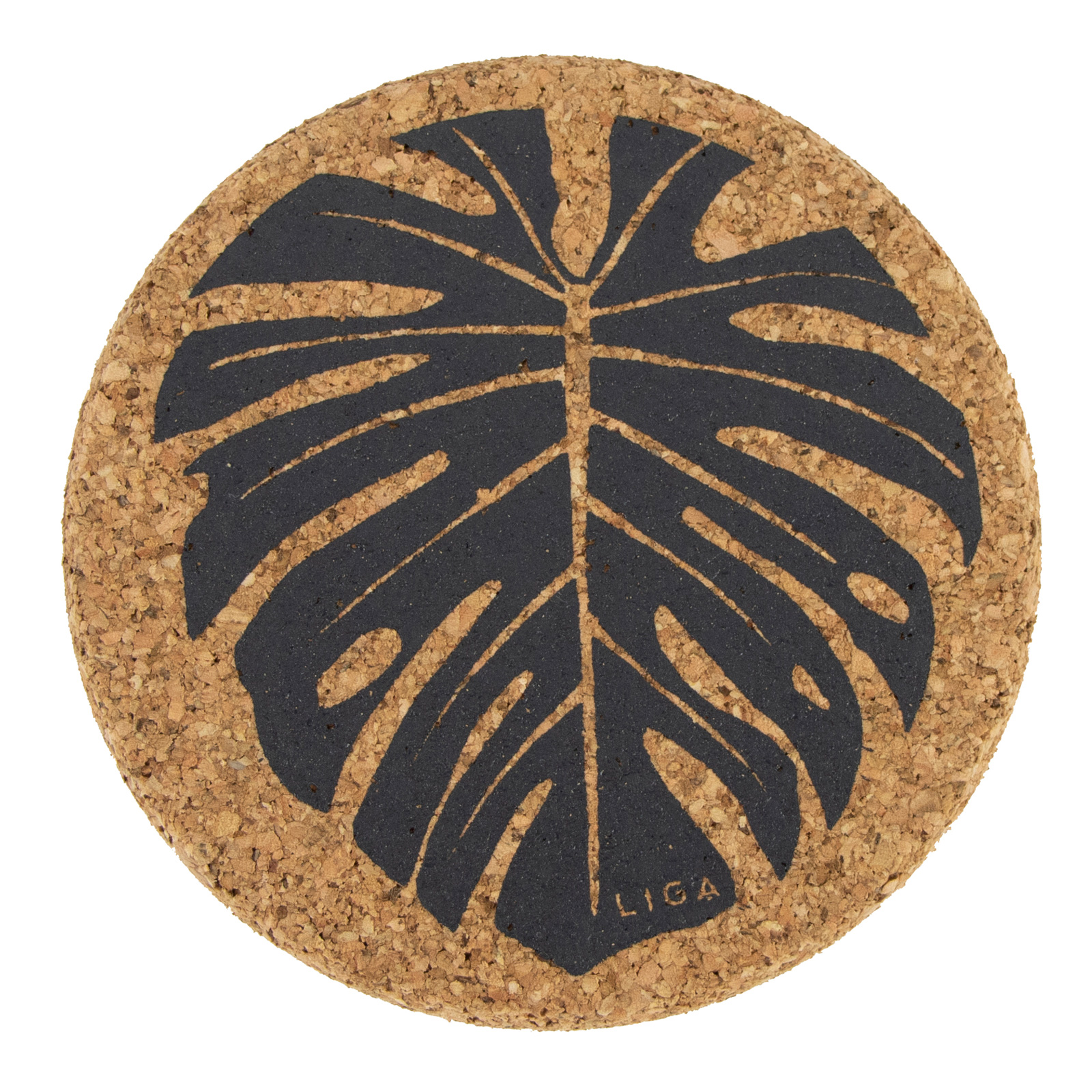 Glasuntersetzer CORK MONSTERA 