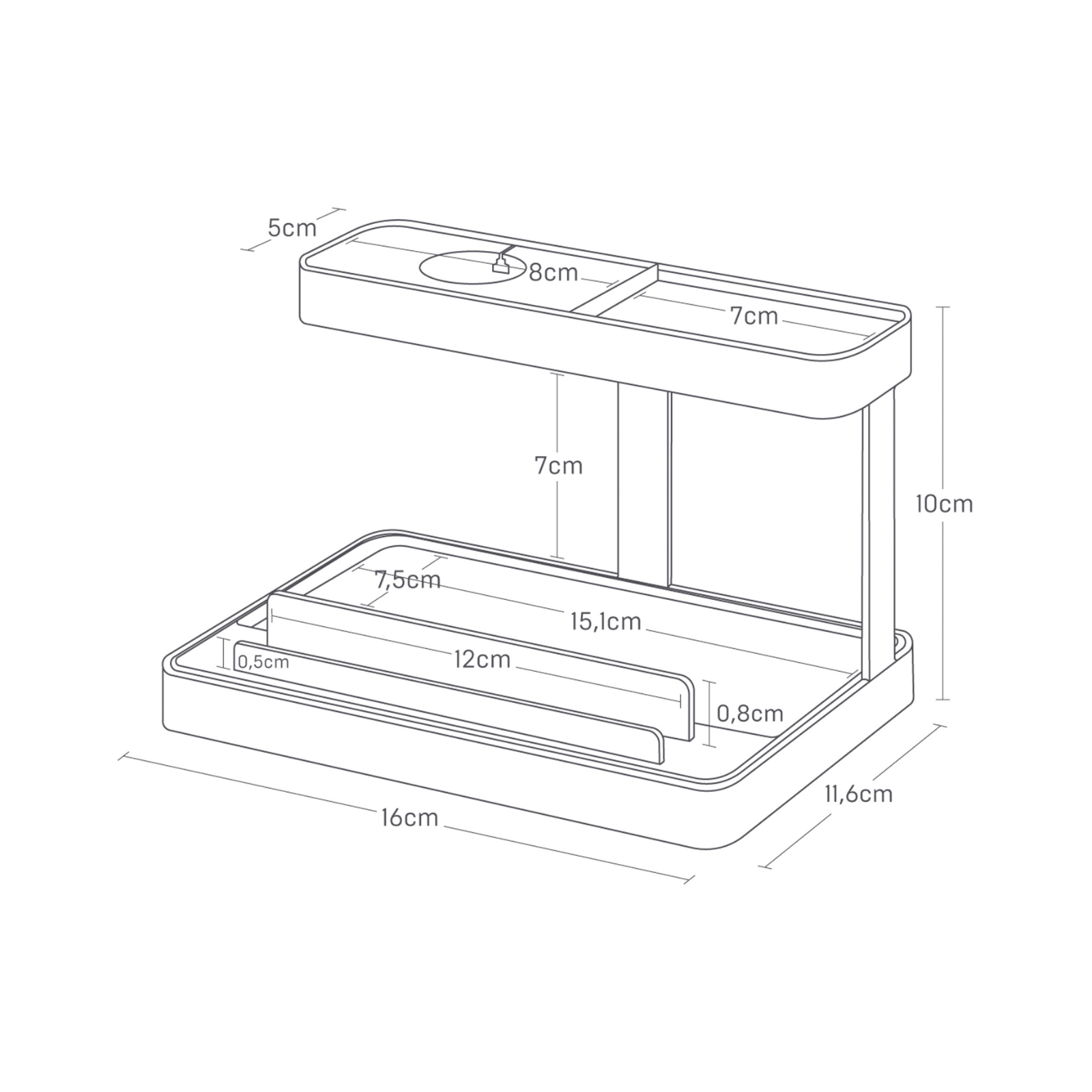 Smartphone-Organizer TOWER weiss 