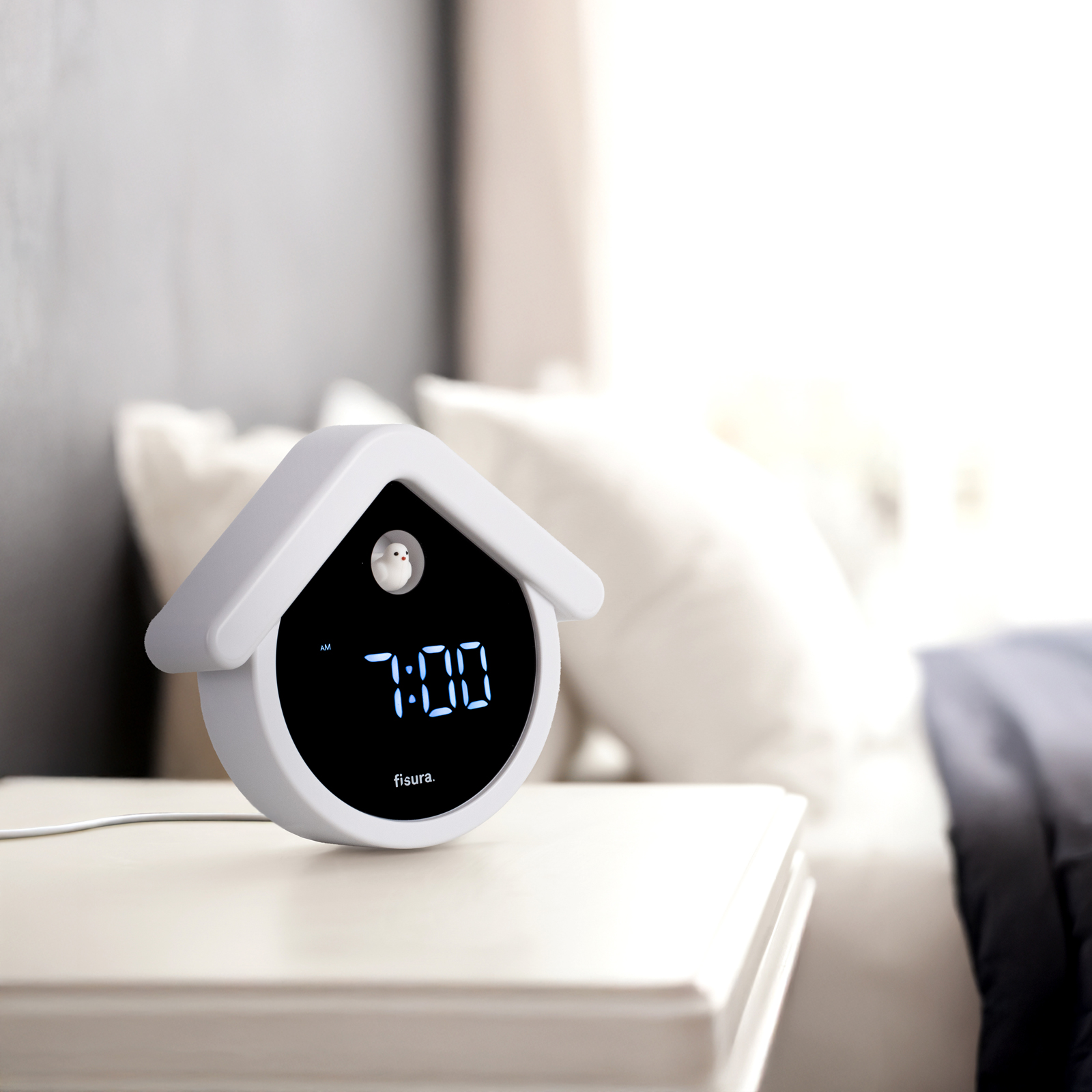 CUCKOO DIGITAL CLOCK black & white