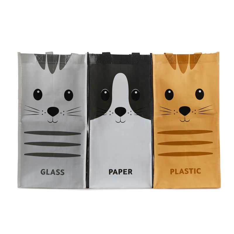 Recycling bag MEOW set de 3 