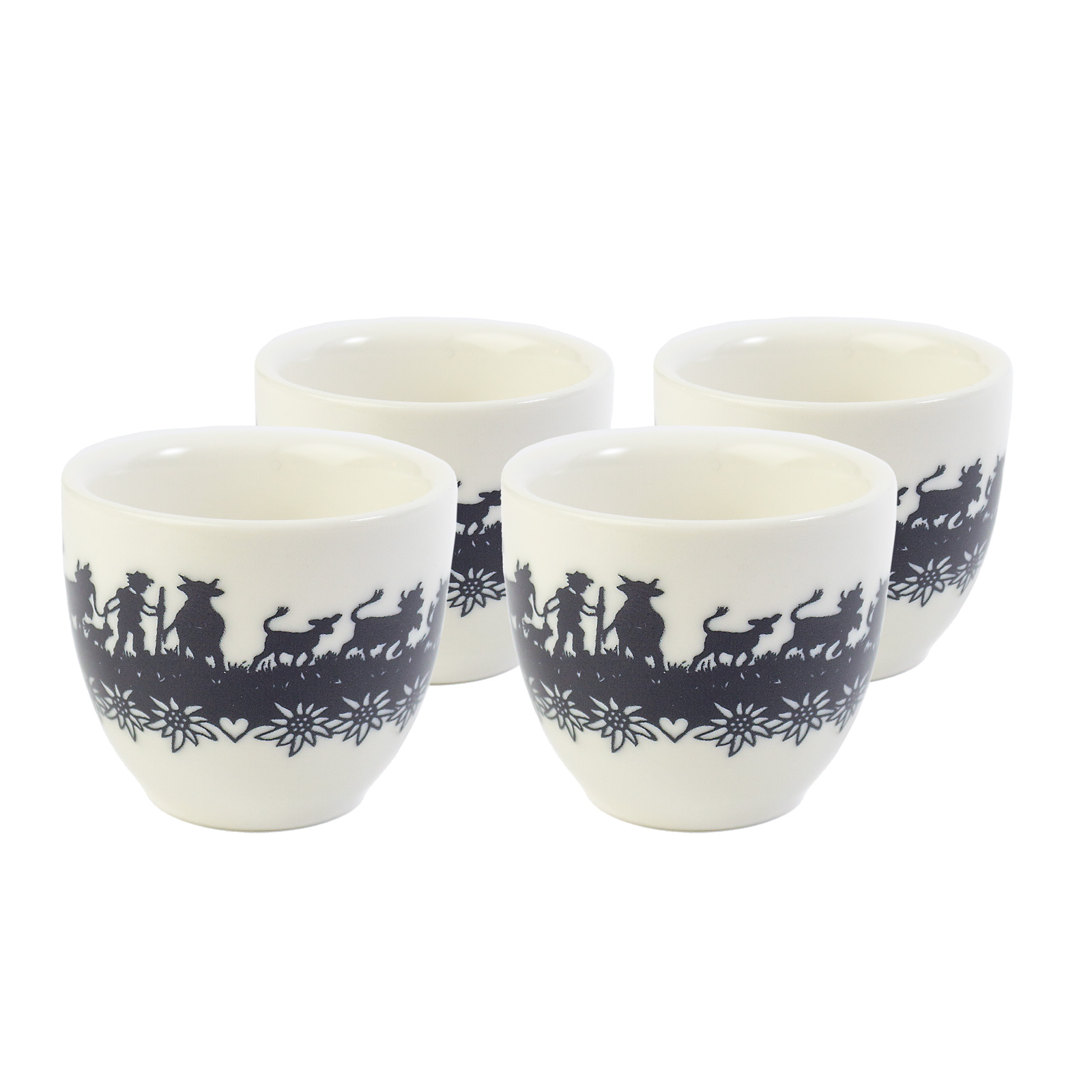 Eierbecher SWISS TRADITION 4er Set 