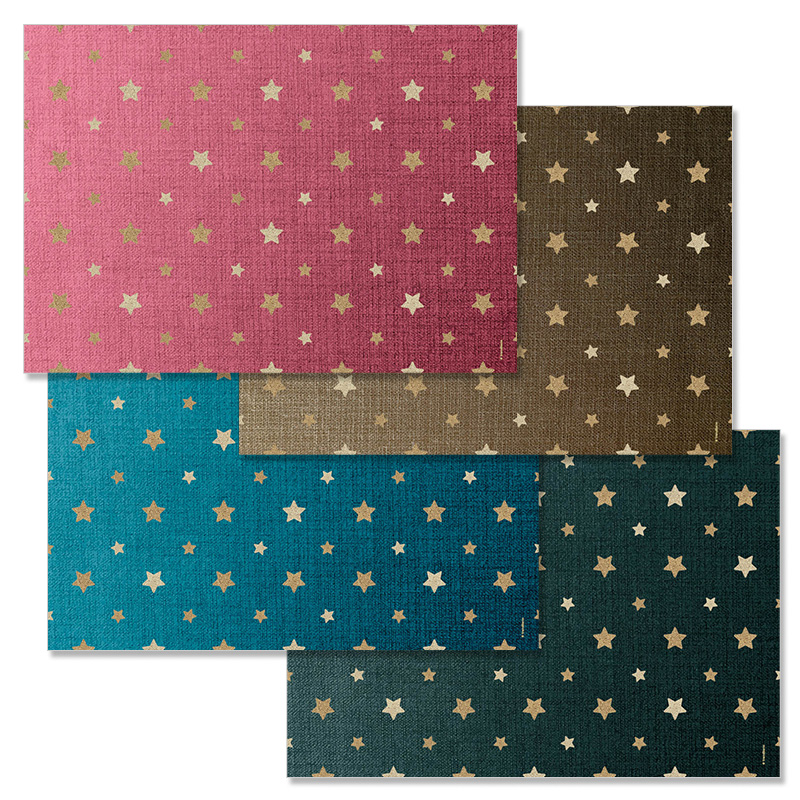 Paper placemat LINEN STARS 4 x 12 sheets