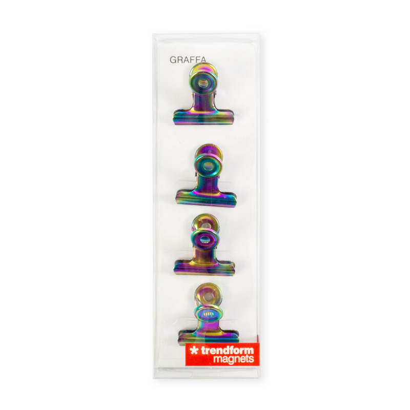 Magnet-Clip GRAFFA 4er Set rainbow 