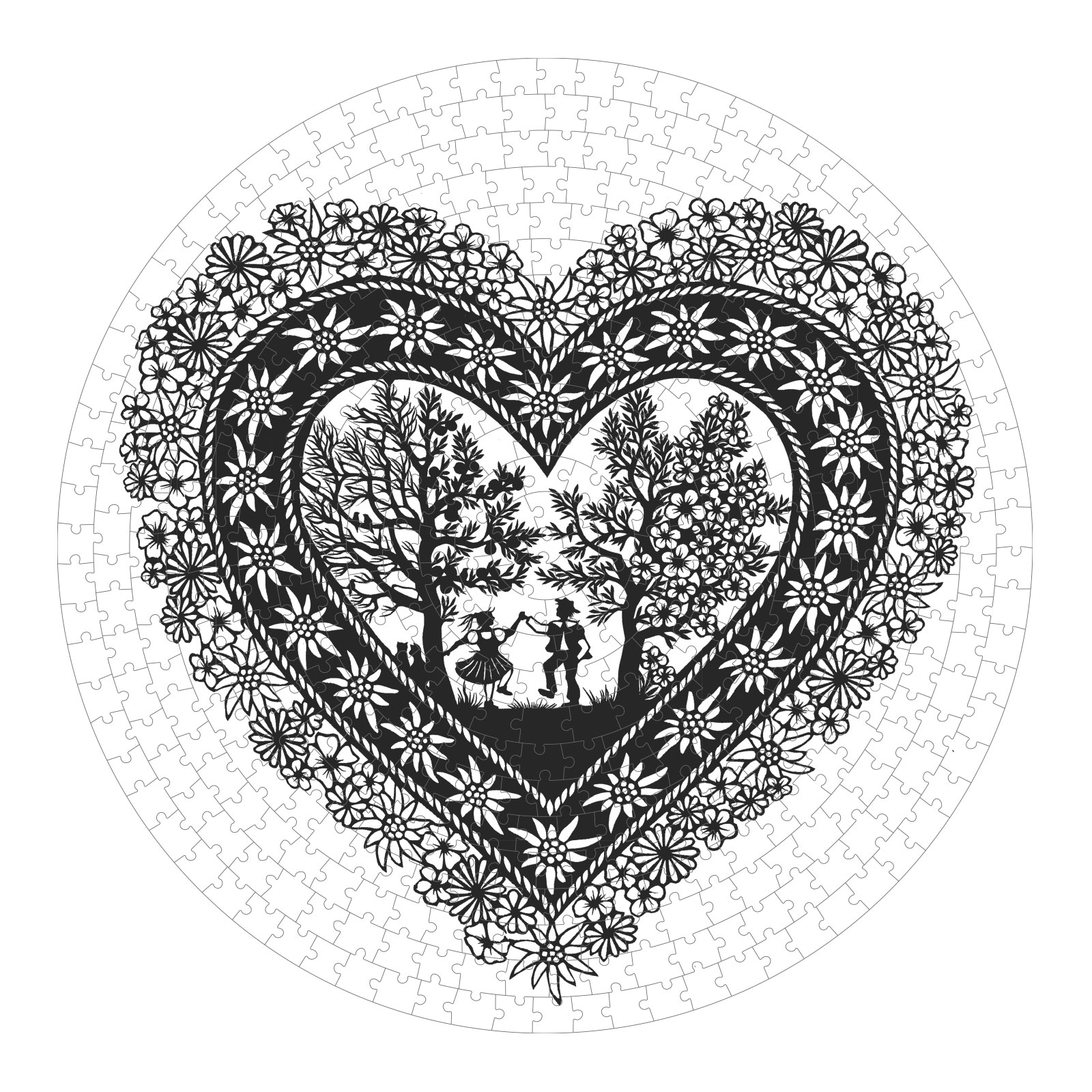 Puzzle 500 pcs SWISS HEART
