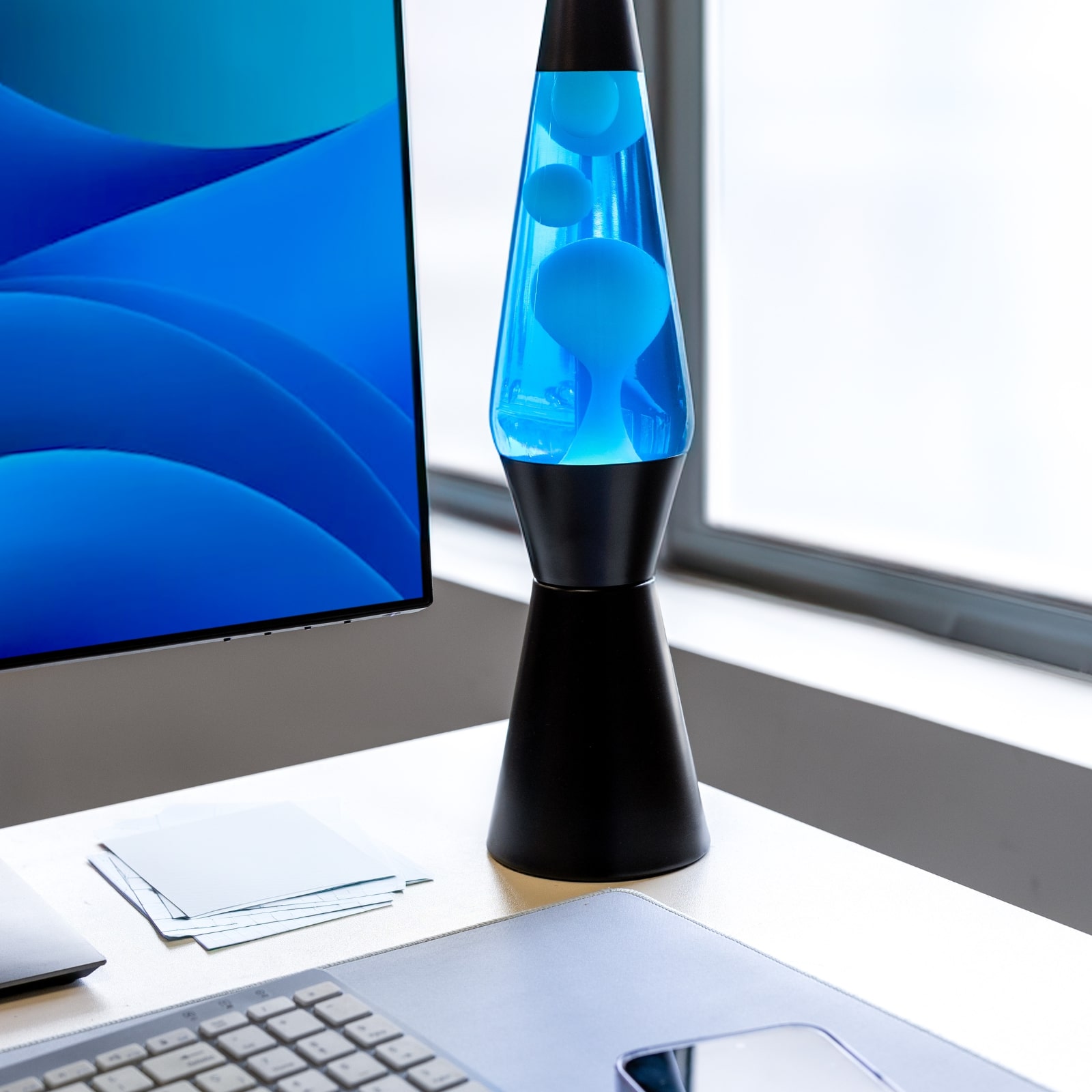 Lava Lamp BULLET blue 