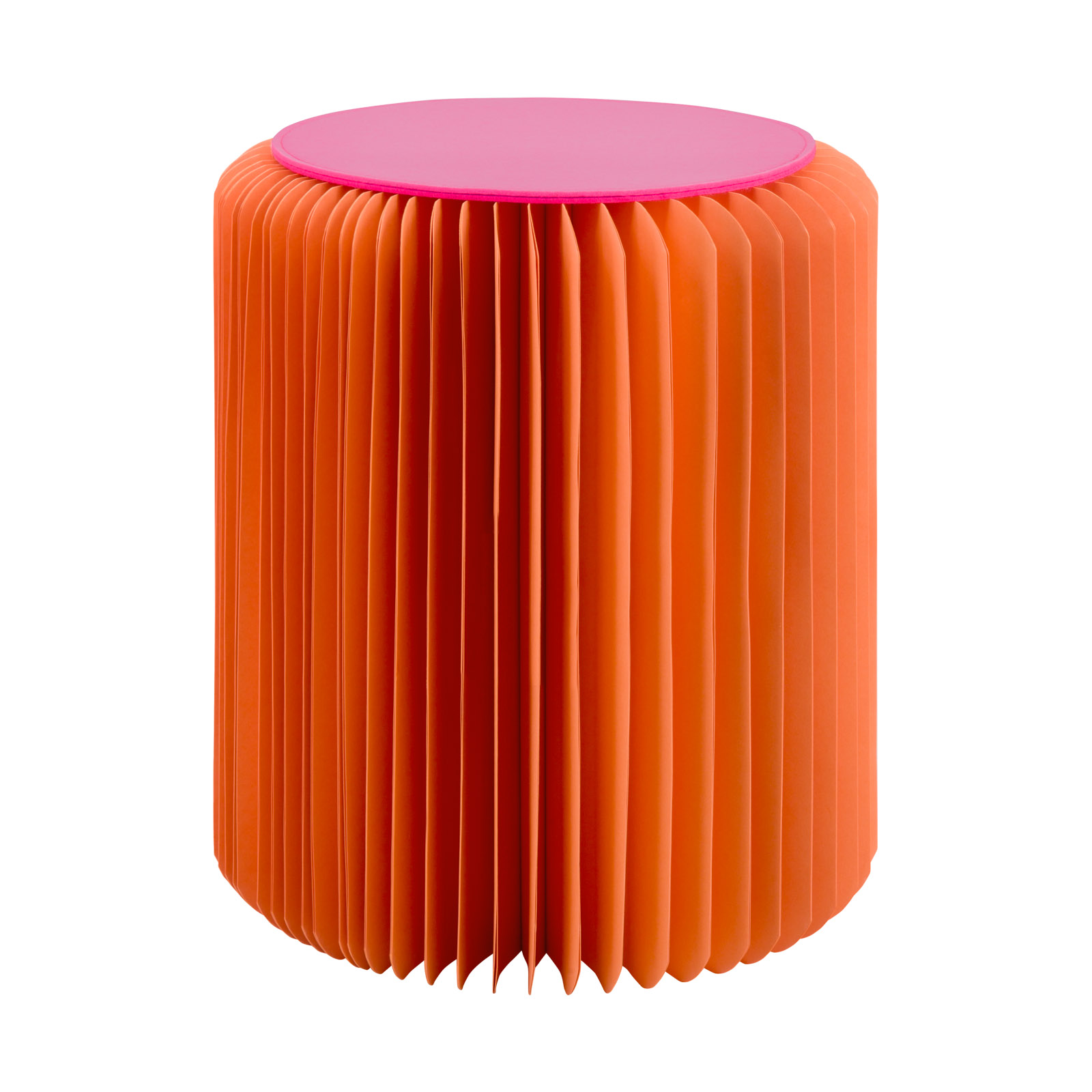 Tabouret en papier Papillon orange 