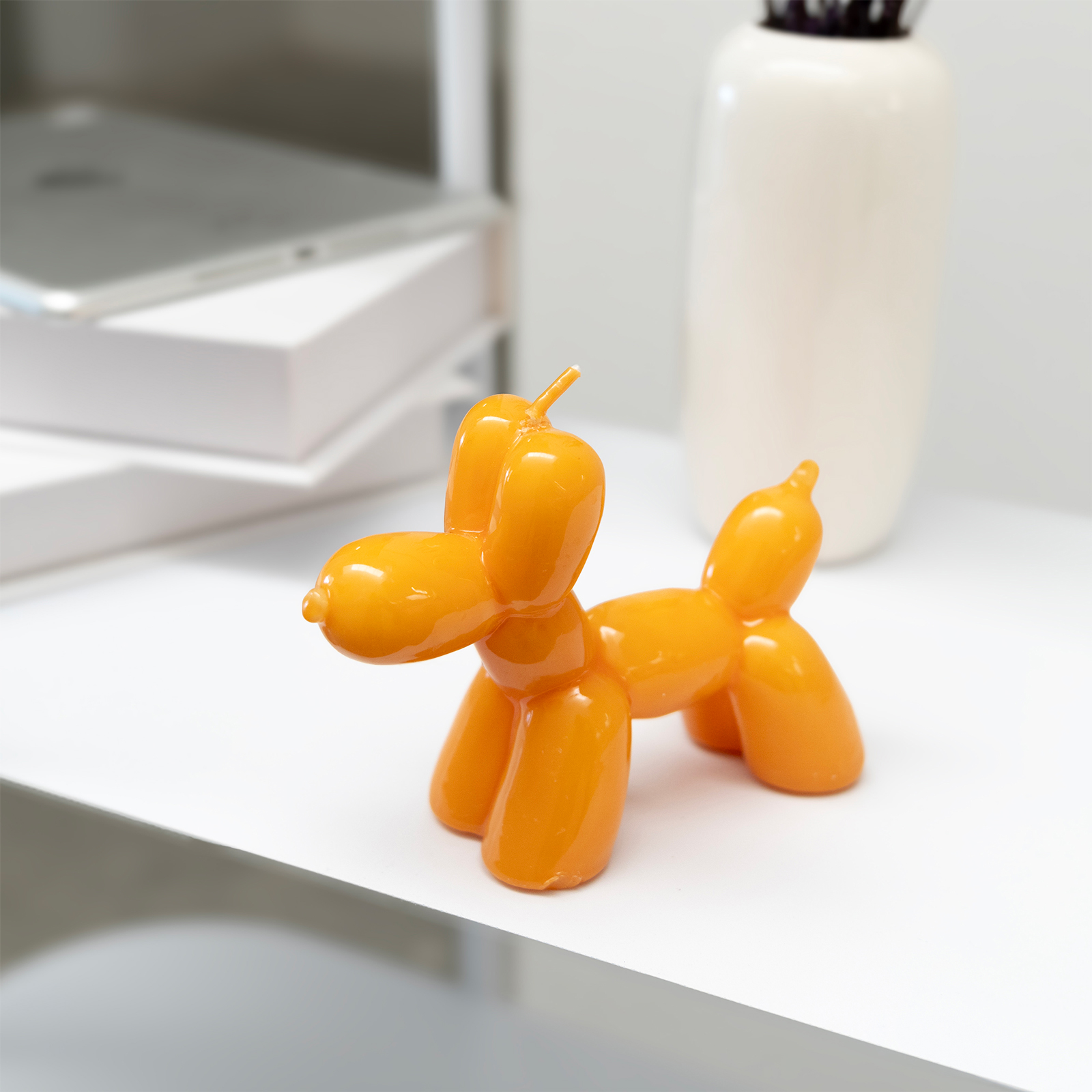 BALLOON DOG CANDLE ORANGE