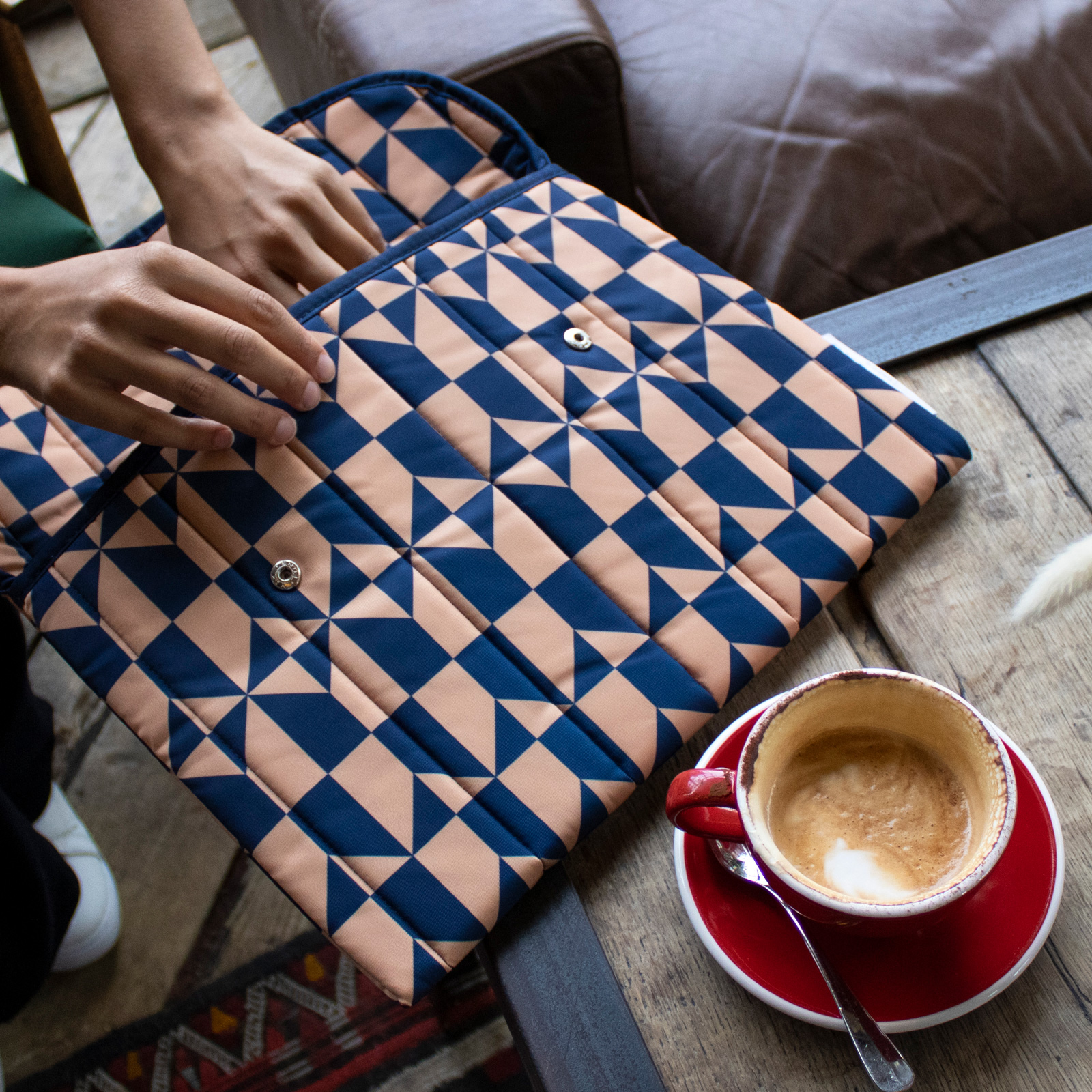 Laptop Sleeve 13'' Navy Coffee  