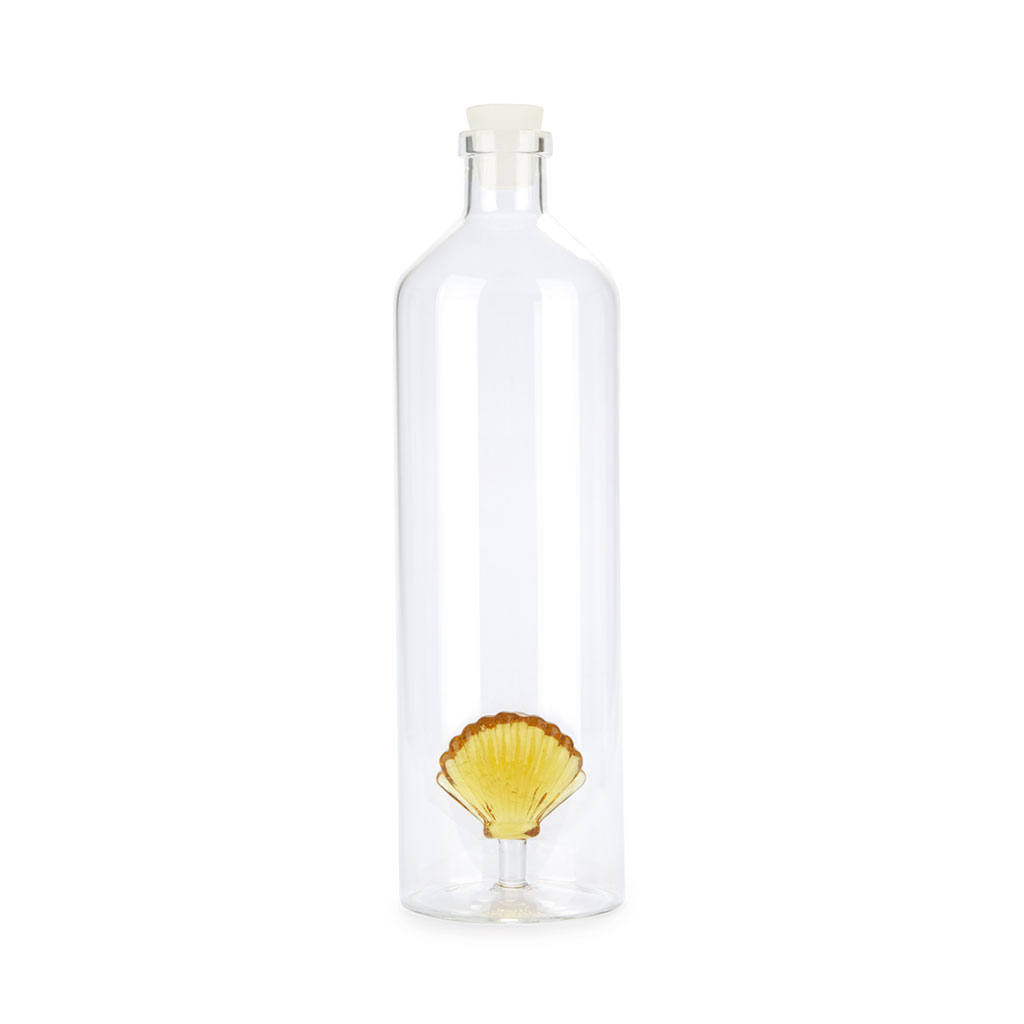 Bouteille en verre ATLANTIS SHELL 1.2 l, jaune borosilicate