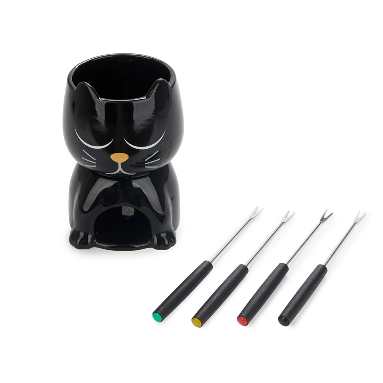 Schokoladenfondue-Set WAKE CAT schwarz 