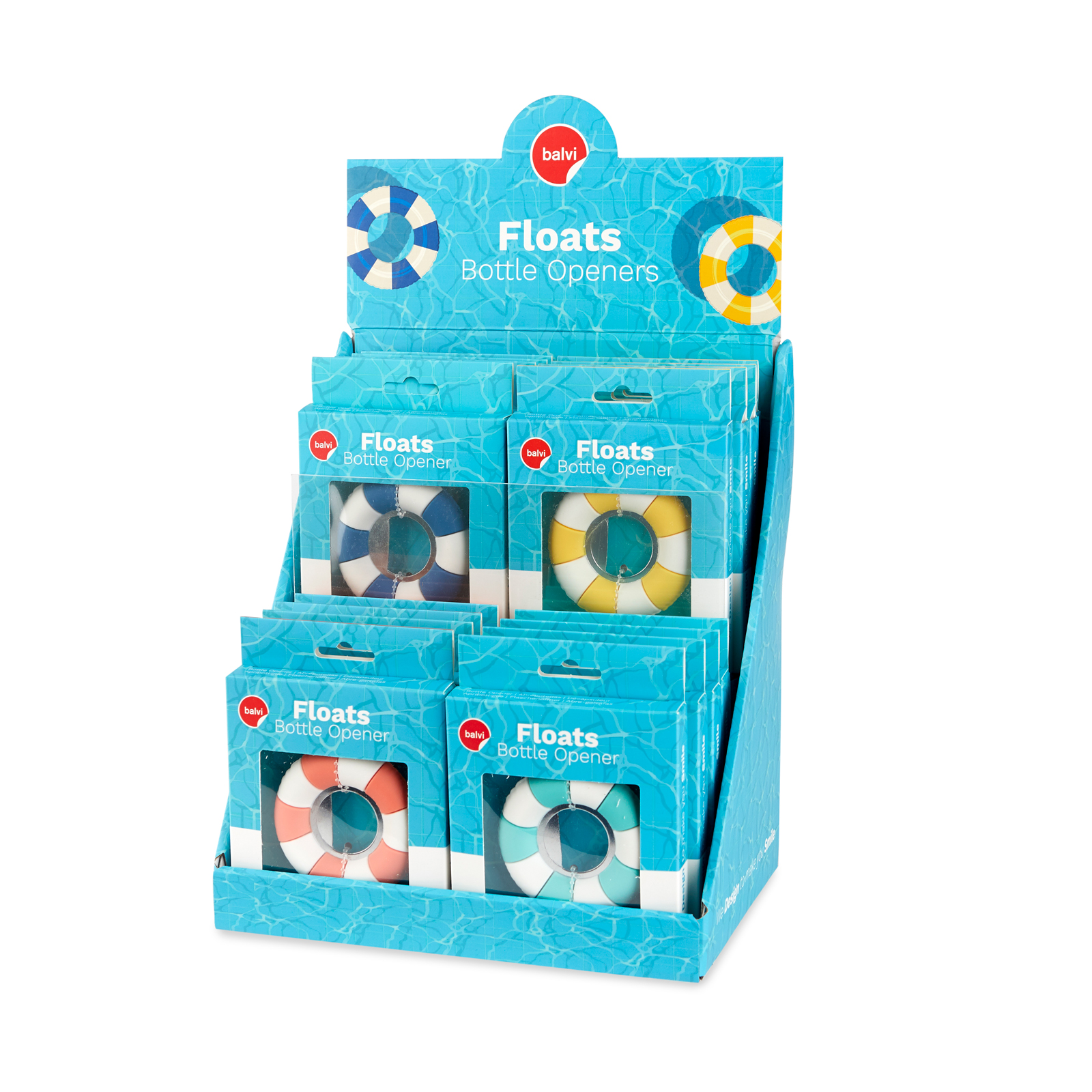 Décapsuleur FLOATS assorti Display de 16 pc.