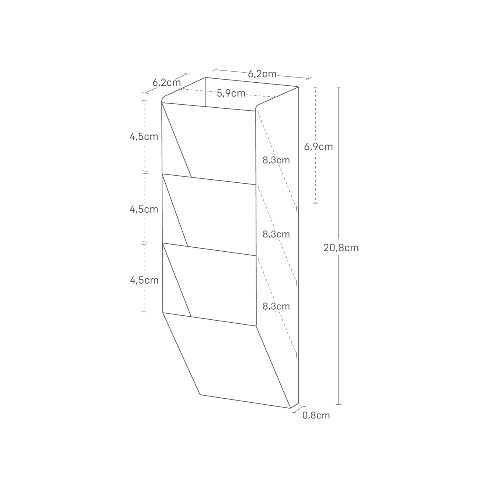 Magnetischer Stiftehalter TOWER schwarz