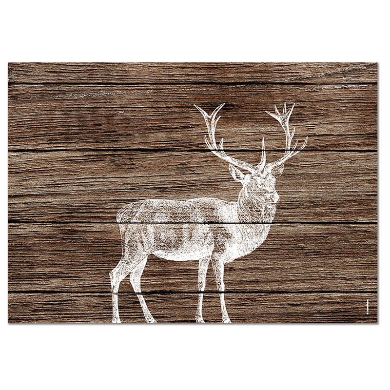Paper placemat DEER LODGE 4 x 12 sheets