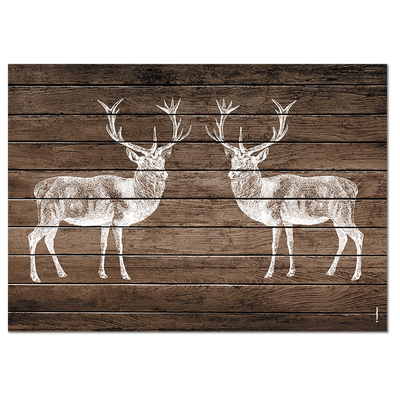 Paper placemat DEER LODGE 4 x 12 sheets