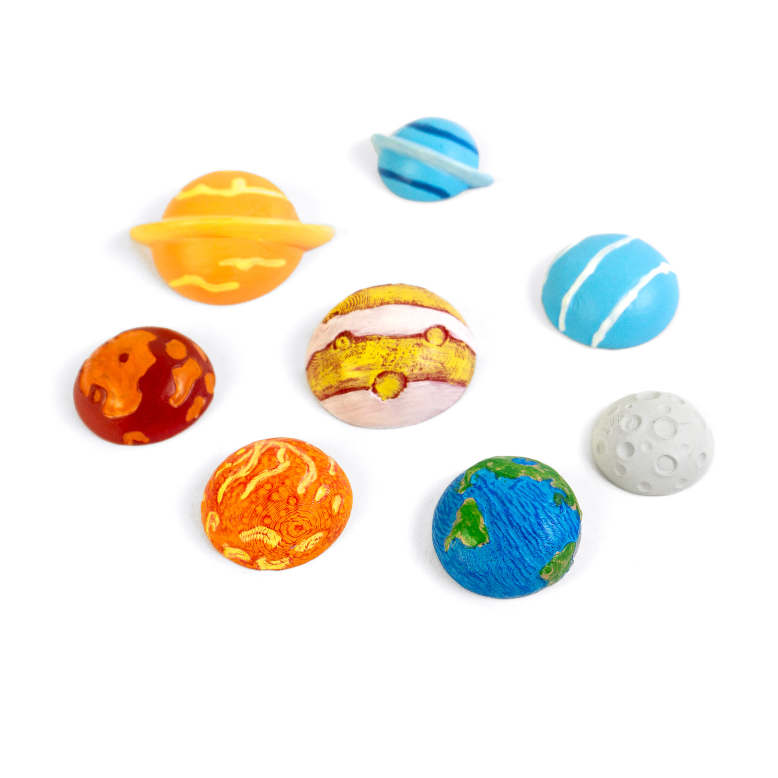 Magnets SOLAR SYSTEM set of 8 multicolor 