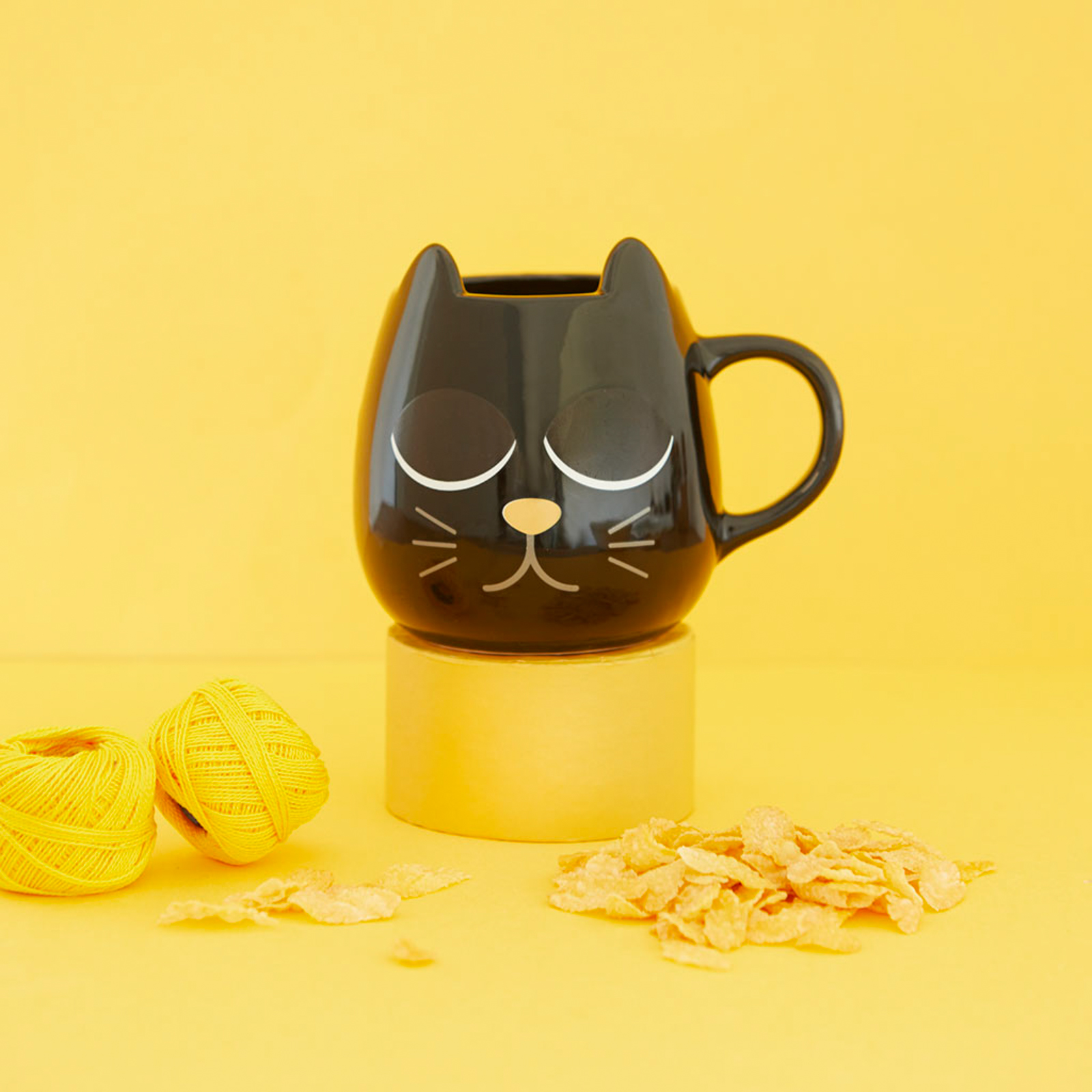 Tasse WAKE CAT schwarz 