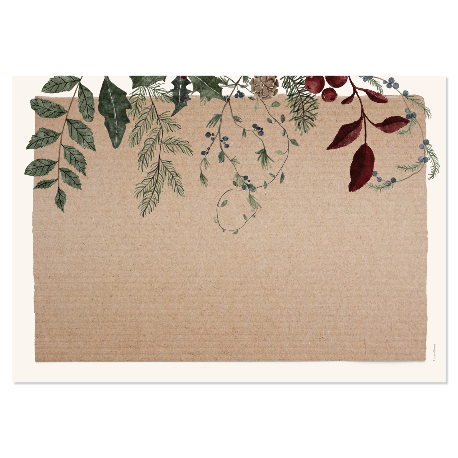 Paper placemat WINTER FLORISTRY 4 x 12 sheets