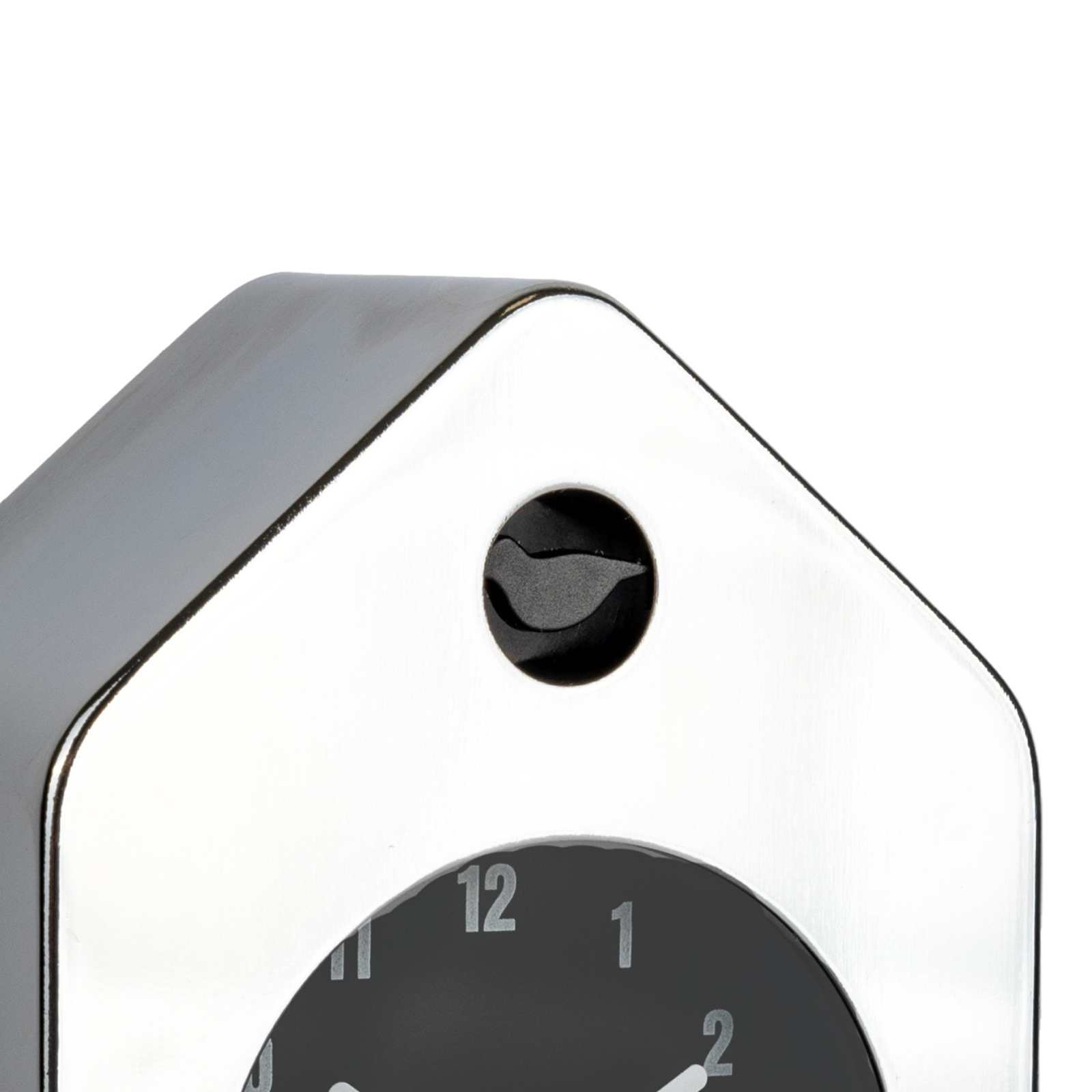 MINI HOUSE ALARM CLOCK chrome 