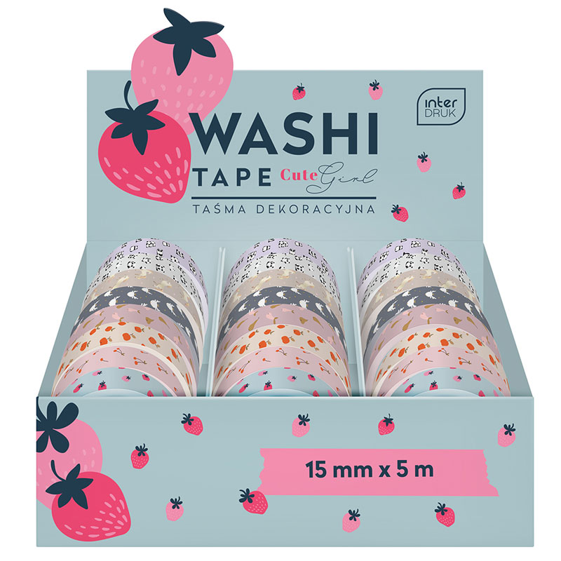 Washi Tape CUTE GIRL Display à 24 pcs. 