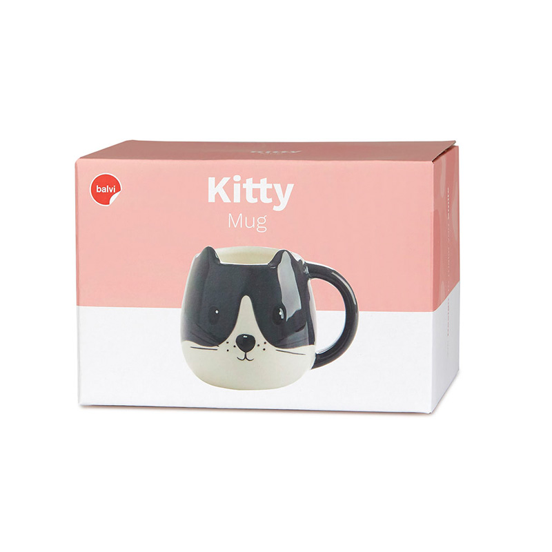 Tasse KITTY schwarz/weiss 