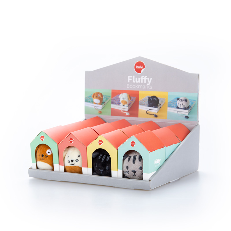 Marque-page FLUFFY ANIMALS Display de 12 pcs.