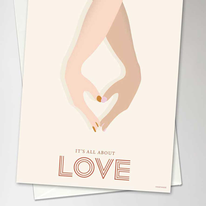 Greeting card It's all about love 