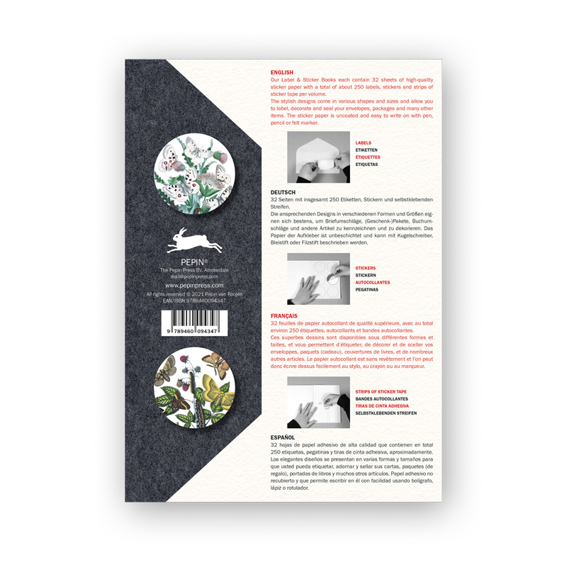 Label & Sticker Book BUTTERFLIES 