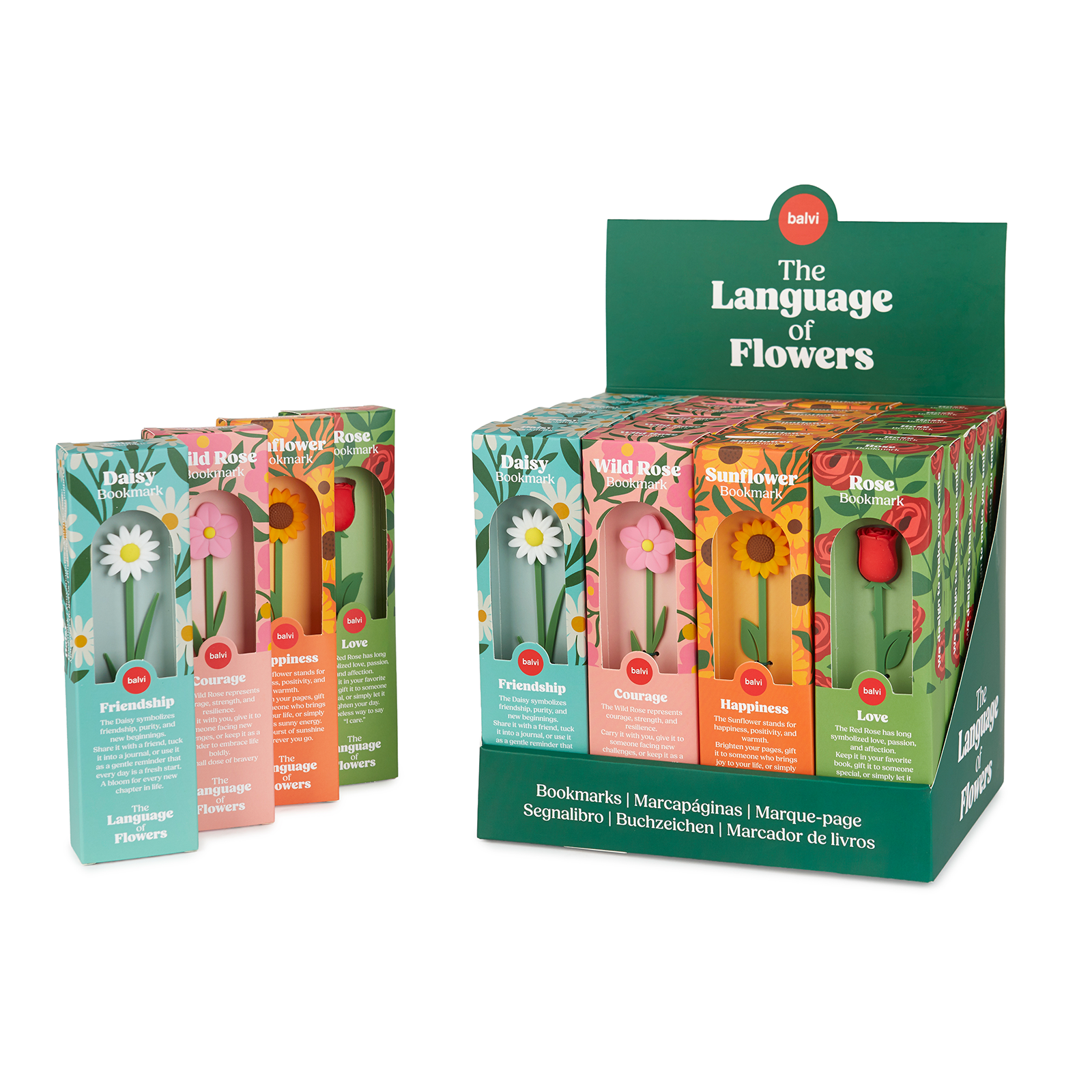 Buchzeichen FLOWERS Display x24