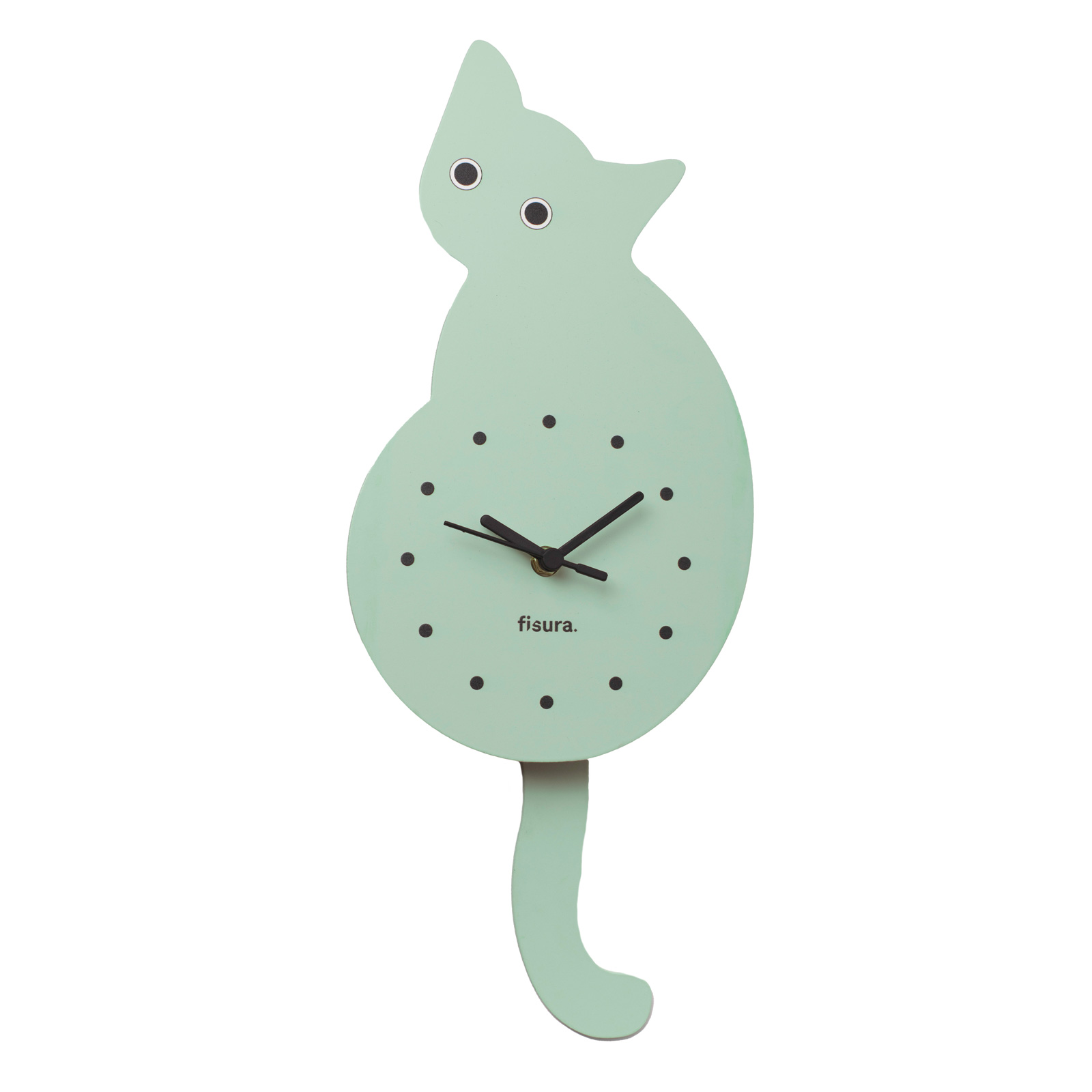 CAT CLOCK - mint 