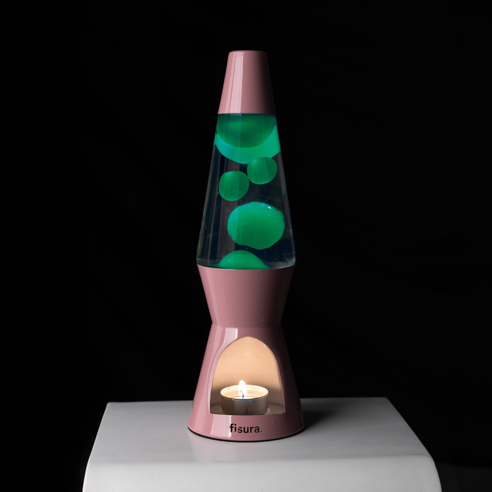 Lava Lamp T-LIGHT green & pink 