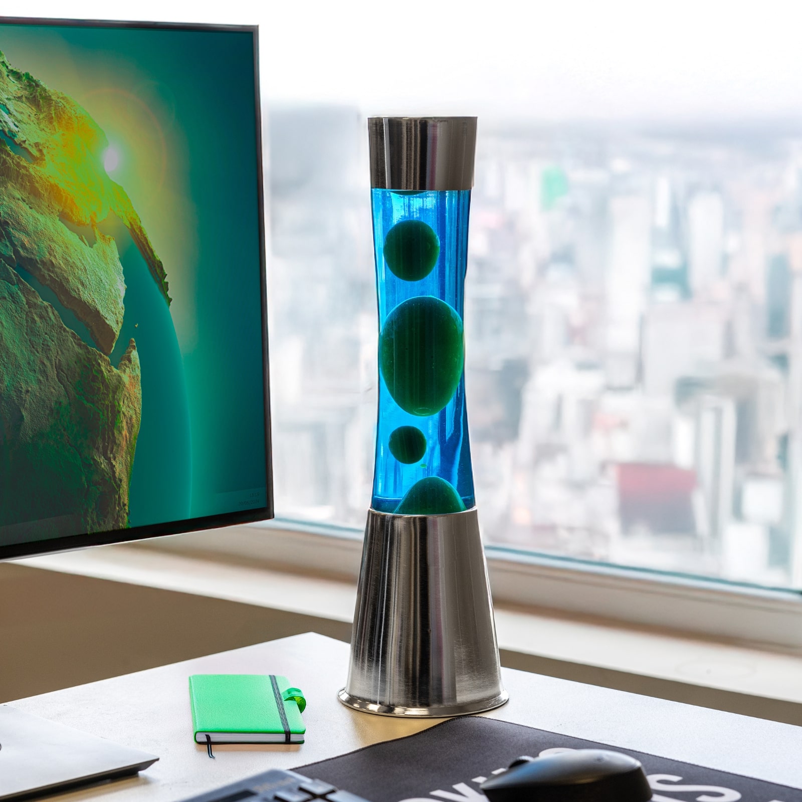 Lava Lamp TOWER green & blue 