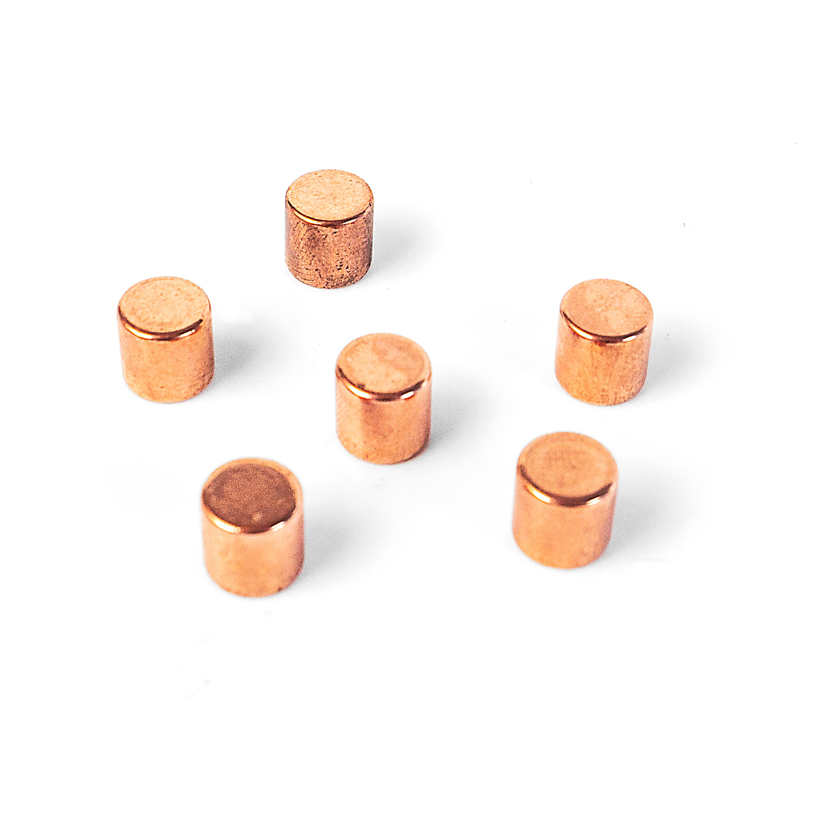 Magnets BOLT set of 6 copper 