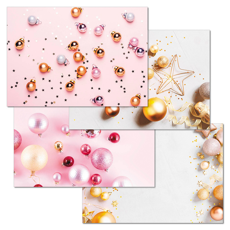 Paper placemat SPARKLY SEASON 4 x 12 sheets