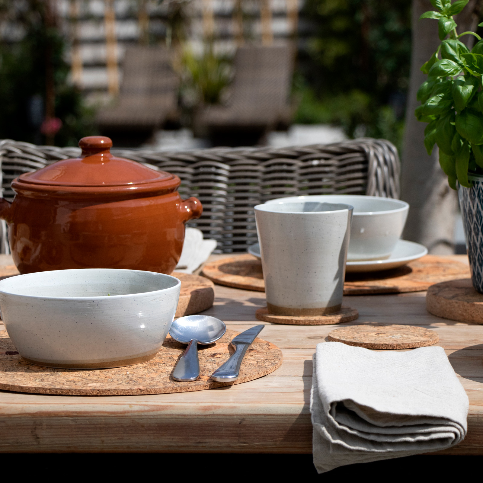 Set de table NATURAL CORK ROUND set de 4, Ø30cm