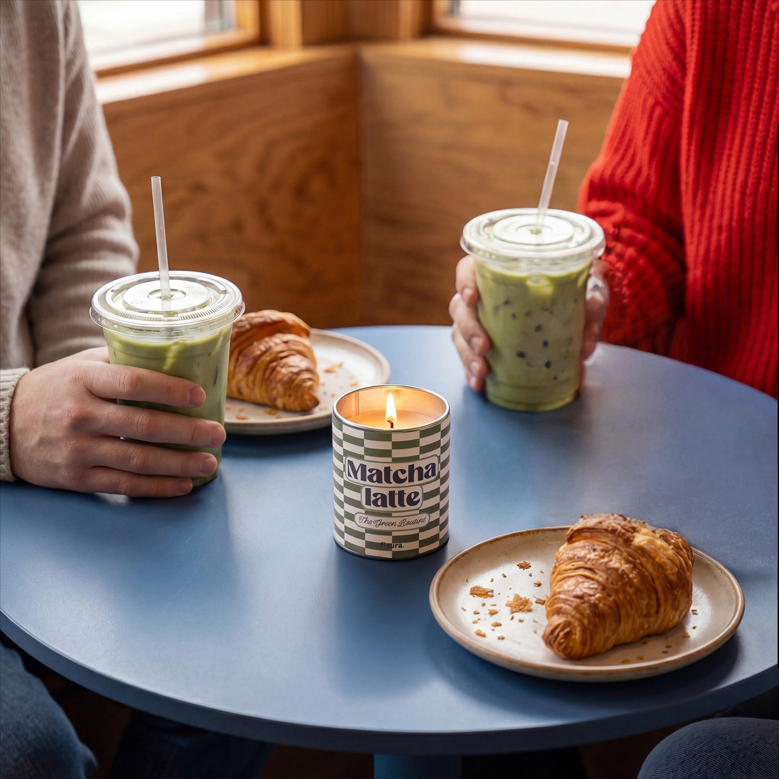 Metal candle MATCHA LATTE matcha scent