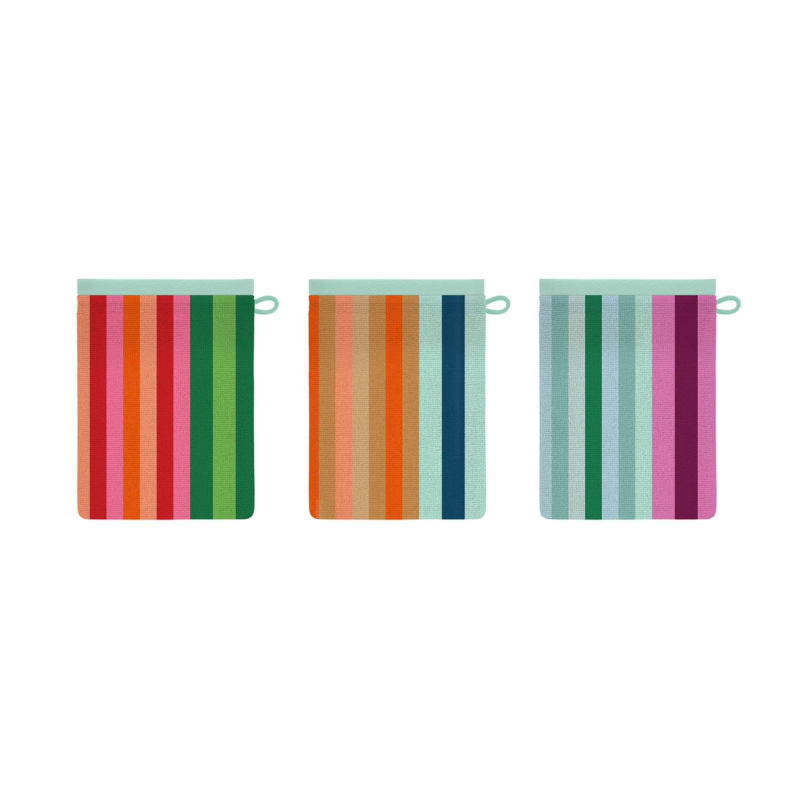 Gants de toilette Milo, set de 3