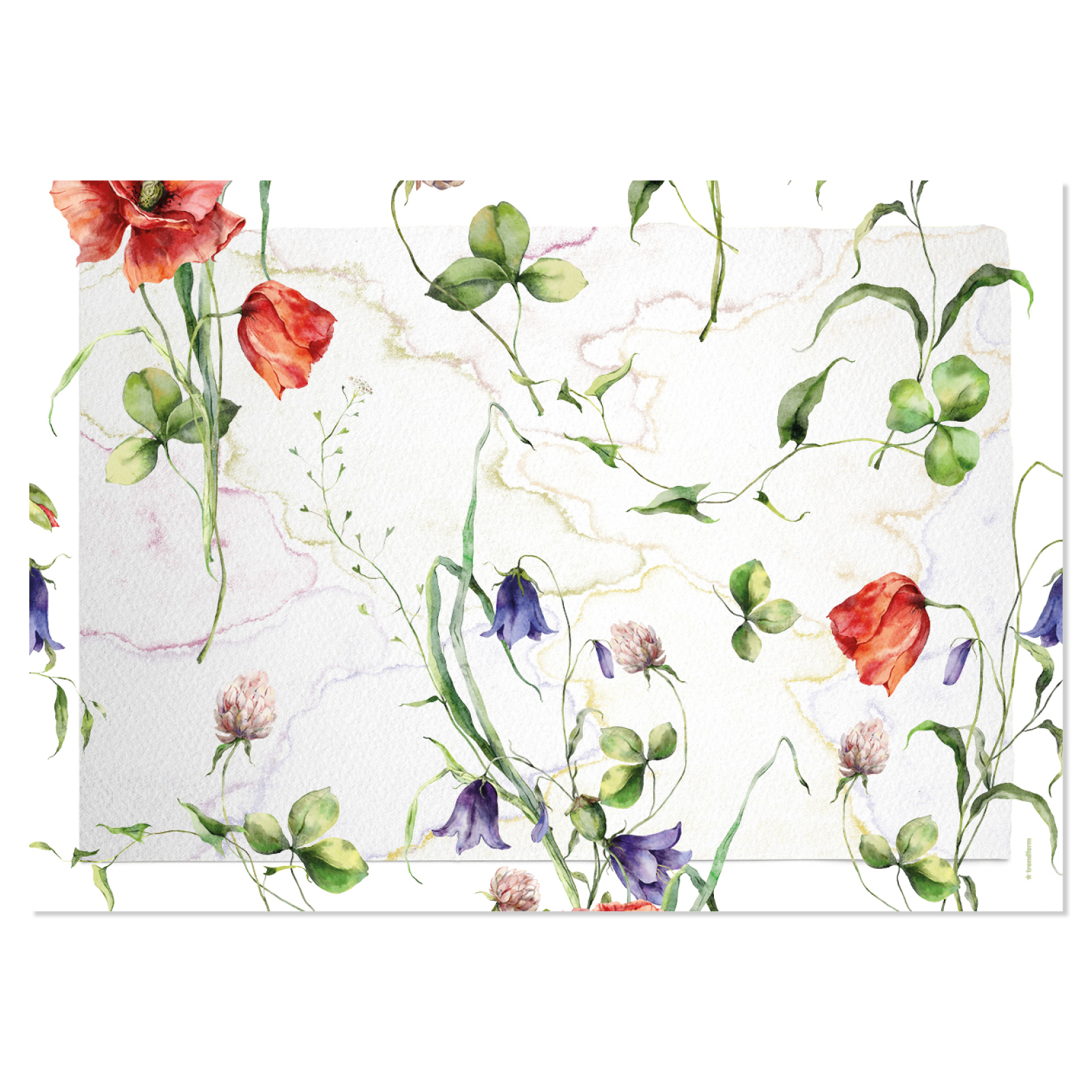 Sets de table en papier WILD FLOWER 4 x 12 feuilles