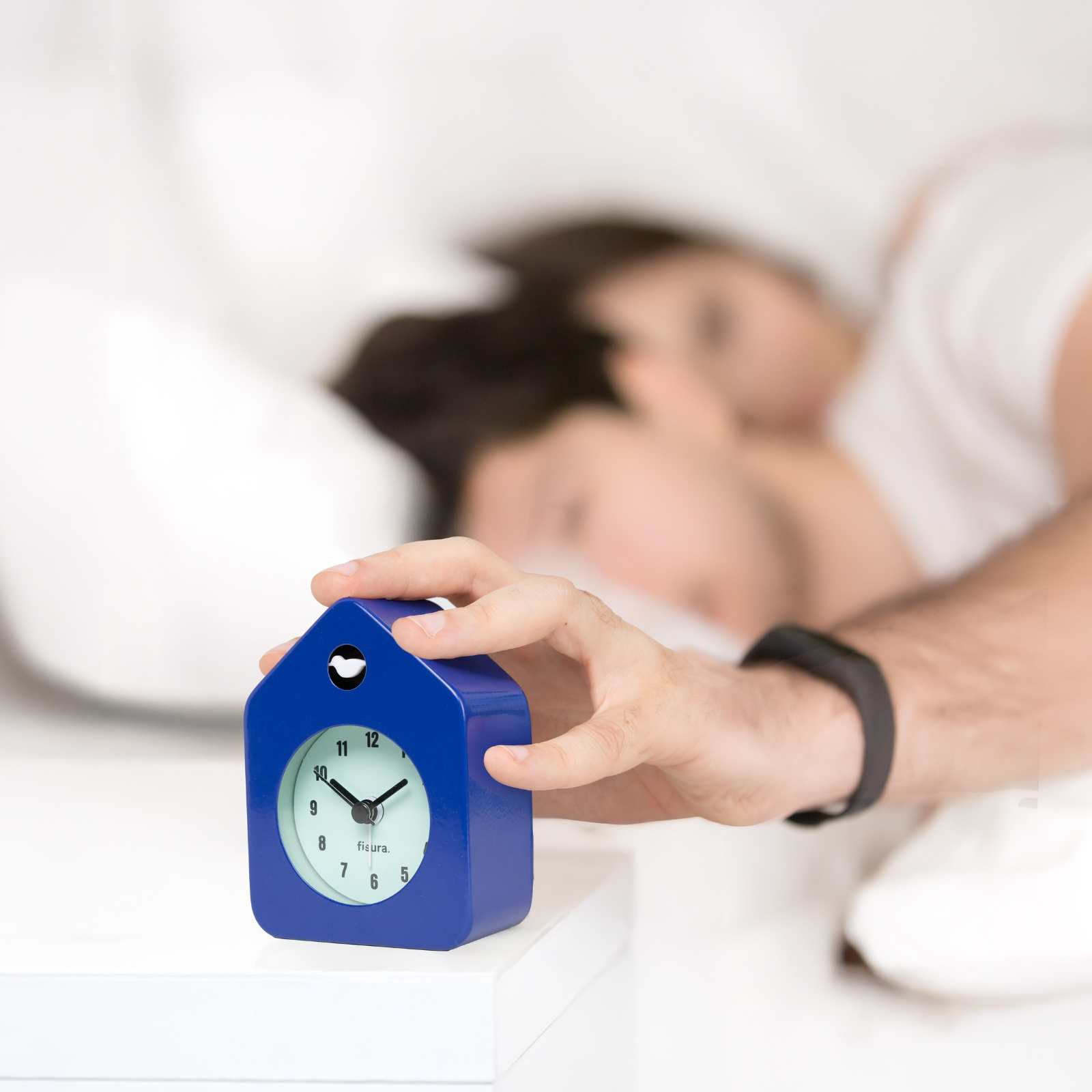 MINI HOUSE ALARM CLOCK blue 