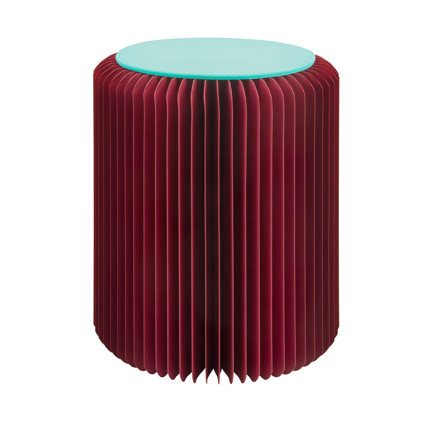 Tabouret en papier Papillon bordeaux 