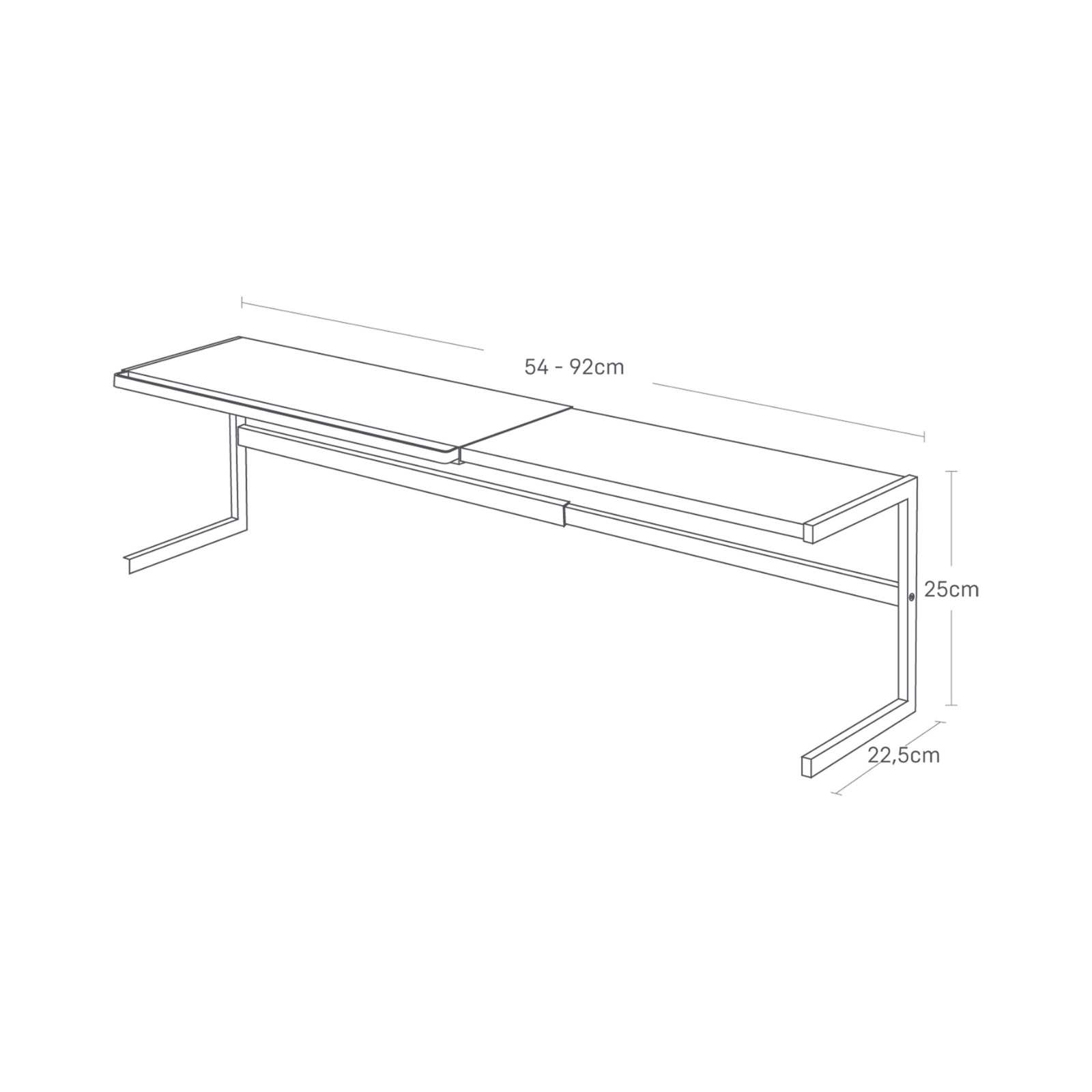 Support de cuisine extensible TOWER blanc