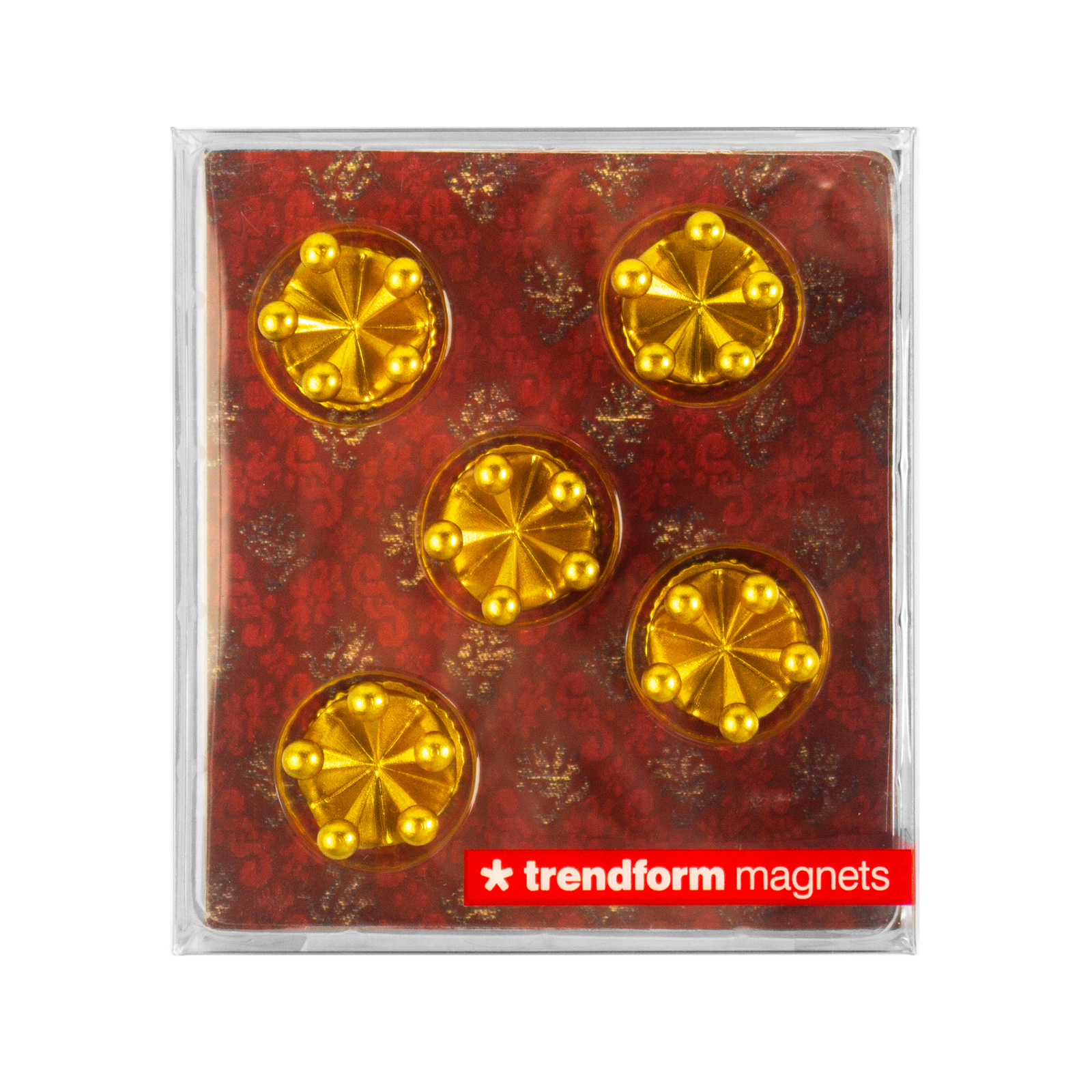 Magnets CROWN set of 5 gold 