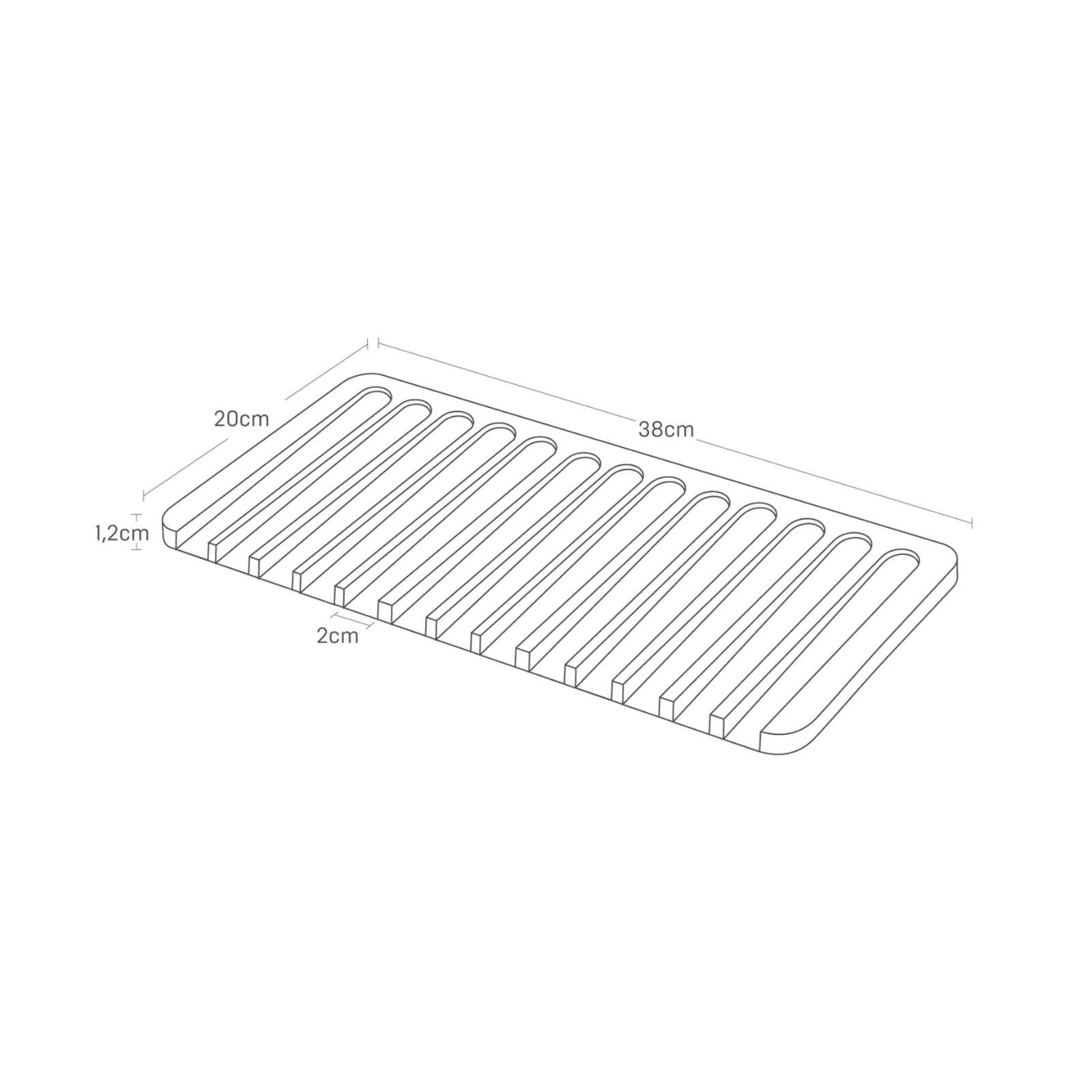 Plateau égouttoir en silicone FLOW blanc